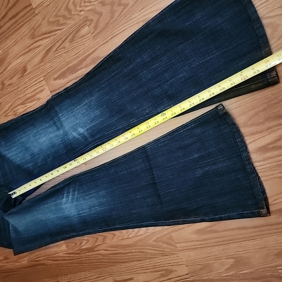NWT Kan Can Dark Blue Denim Jeans Bellbottom‎ High Waisted - Picture 4 of 9